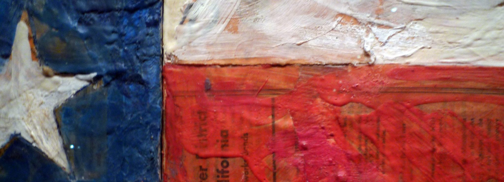 Jasper Johns, Flag (detail), 1954-55 (MoMA)